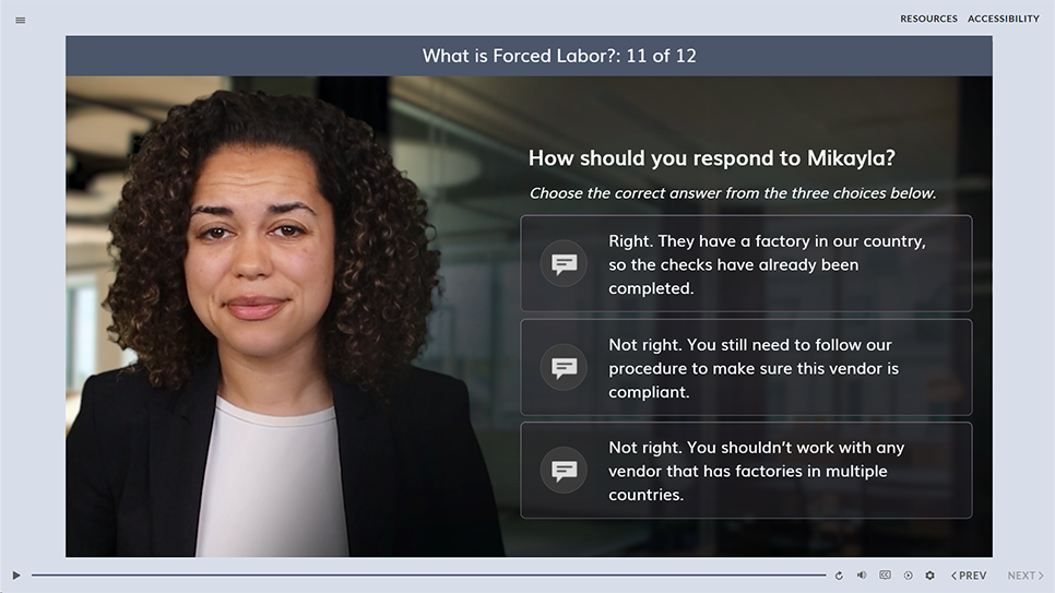 choose the correct answer about forced labor