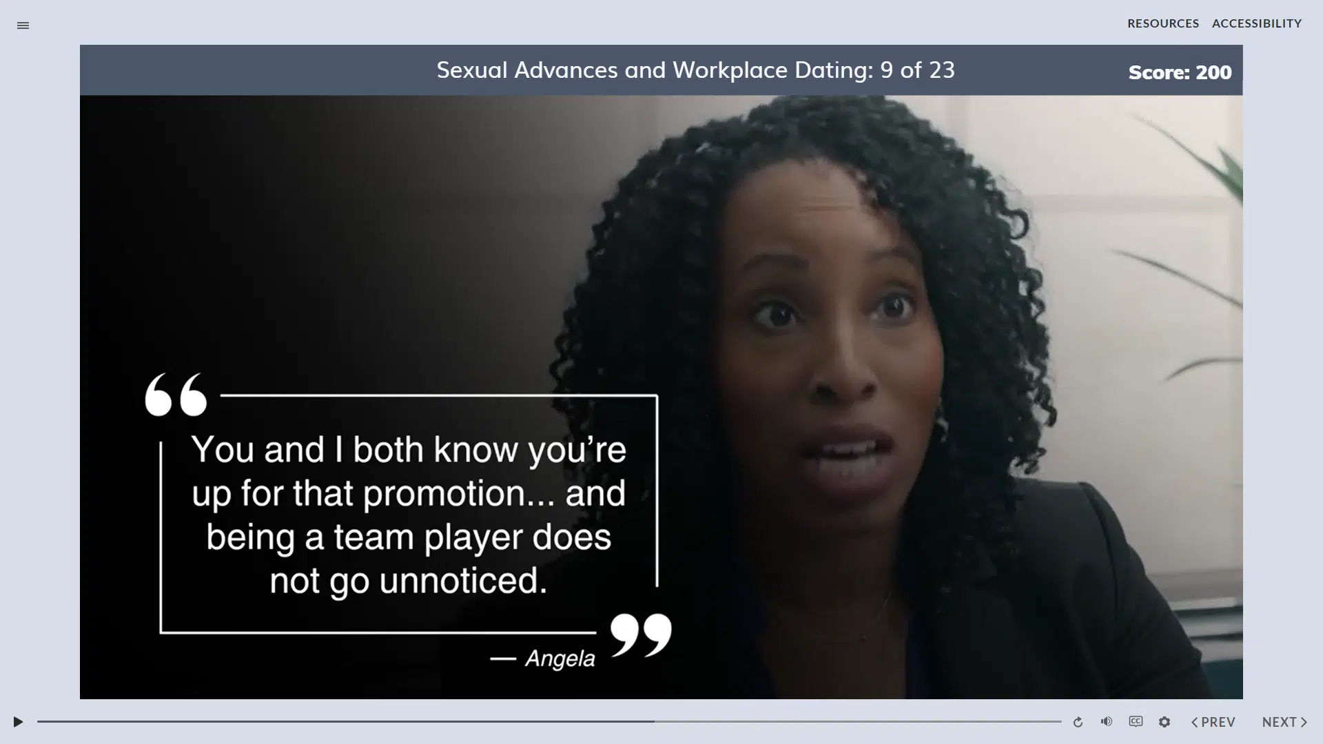 inappropriate advances in the workplace training quote